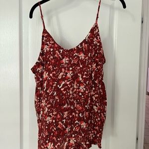 Treasure & Bond Floral Round Neck Tank Top Camisole SZ L